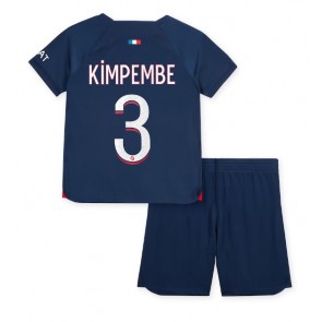 Paris Saint-Germain Presnel Kimpembe #3 Hemmaställ Barn 2023-24 Kortärmad (+ Korta byxor)